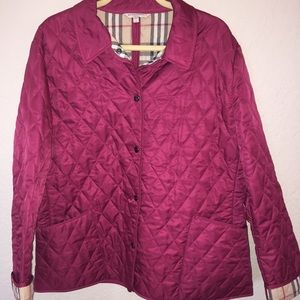 Burberry Quilted Pink/Fuscia Coat XL
